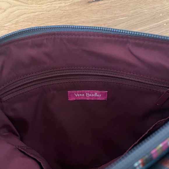 Vera Bradley Midtown Crossbody Bag City Plaid Grey Green Pink Orange Convertible - Picture 3 of 11